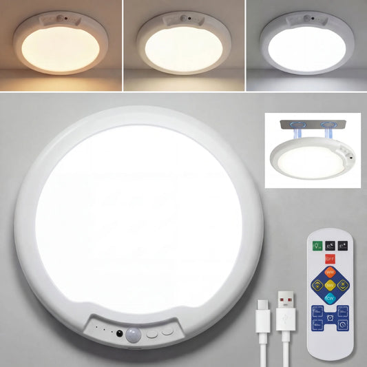 Motion Sensor Ceiling Light 4000Mah USB Type-C Rechargeable Magnetic Lamp Wireless Wall Lamp LED Light